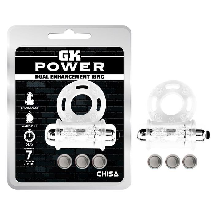Ерекційне віброкільце Chisa Get&nbsp;Lock Vibrating Bull Ring, прозоре