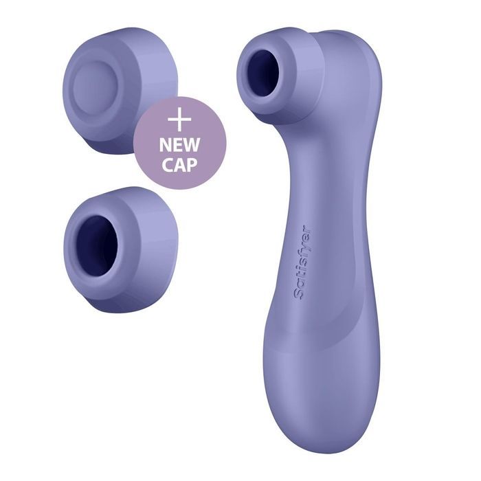 Вакуумный стимулятор клитора Satisfyer Pro 2 Generation 3 (в наборе две силикон. насадки), лиловый