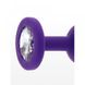 Анальная пробка S с кристаллом Toy Joy, фиолетовая, 7 х 2.5 см