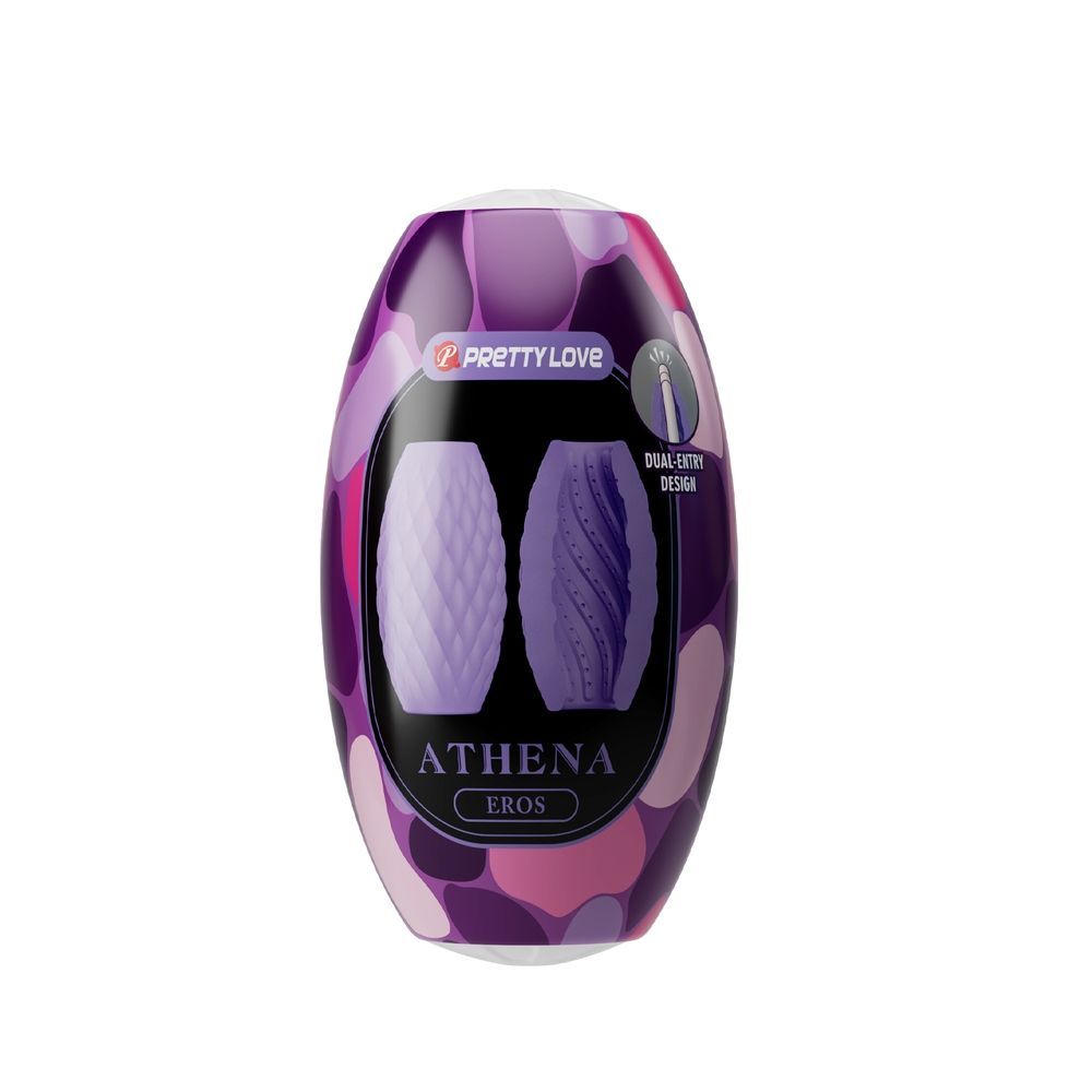 Мастурбатор яйцо PRETTY LOVE Athena Eros фиолет, 7.6 х 4.2 см