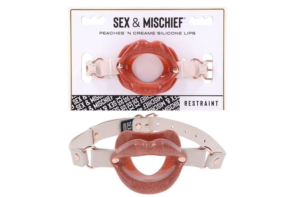 Кляп-губи розширювач для рота Sex & Mischief кремовий