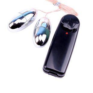 Віброяйця на пульті Chisa Hi-Basic Power Bullet Vibe 2 Egg, сріблясті