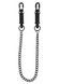 Зажимы на соски Taboom Nipple Play Heavy Duty Adjustable Clamps с чёрной цепочкой