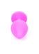 Анальна пробка з блакитним кристалом Plug-Jewellery Pink Silicon PLUG Medium-Light Blue Diamond
