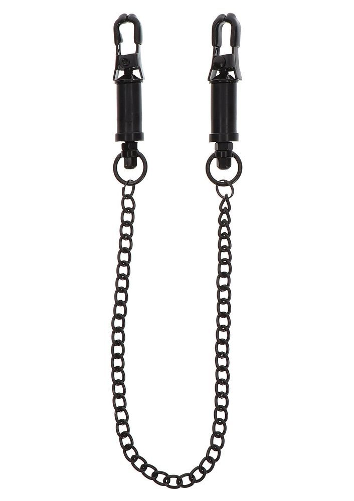 Зажимы на соски Taboom Nipple Play Heavy Duty Adjustable Clamps с чёрной цепочкой