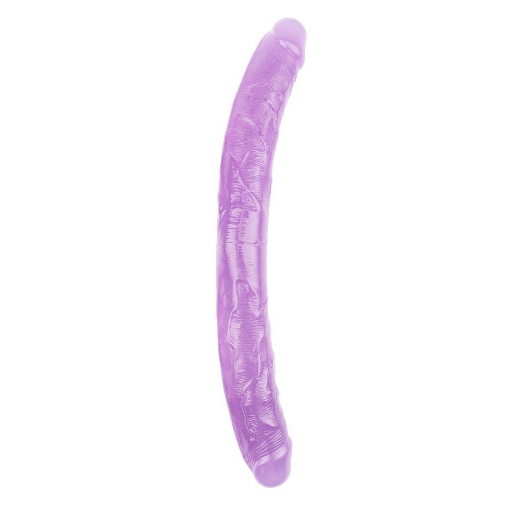 Фалоімітатор двосторонній фіолетовий Chisa Hi-Rubber 46 см *4,7 см