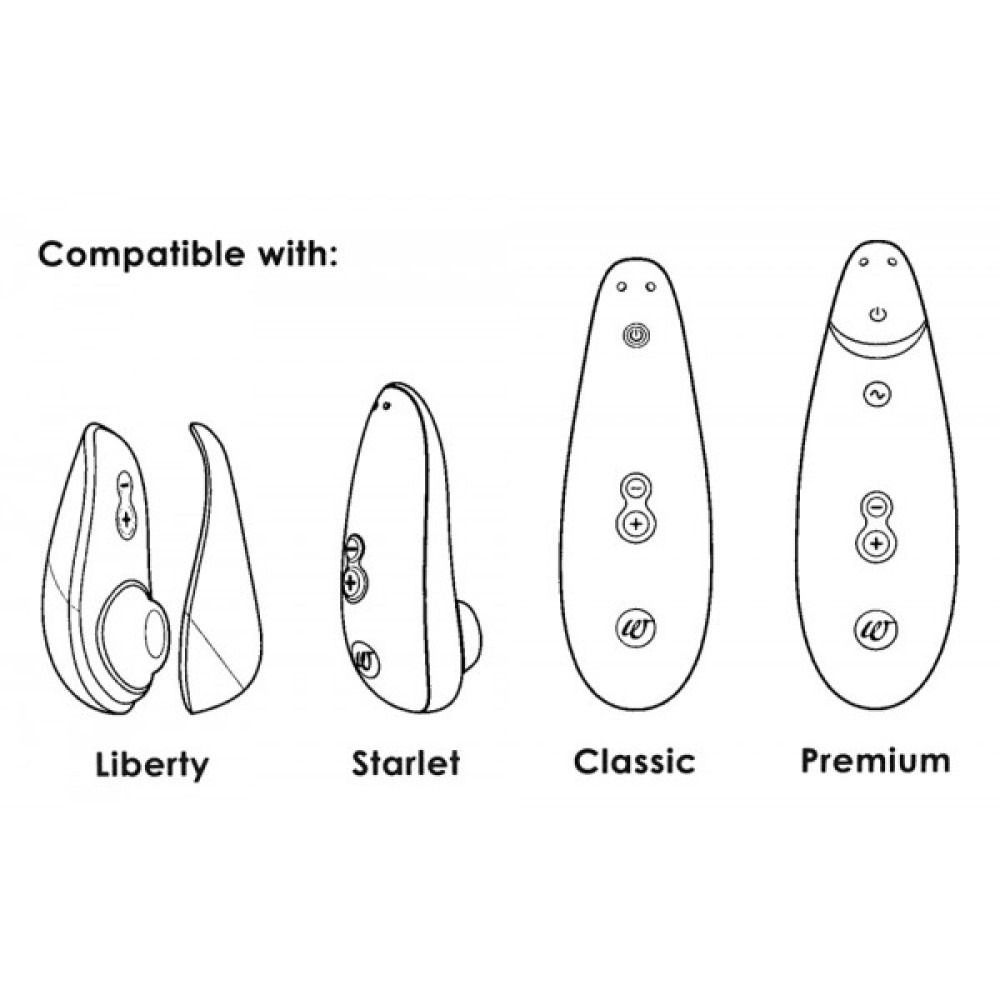 Змінні насадки Womanizer Premium, Eco, Classic, Liberty, Starlet 2, синій, розмір L