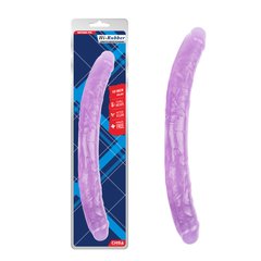 Фаллоимитатор двухсторонний фиолетовый Chisa Hi-Rubber 46 см *4,7 см
