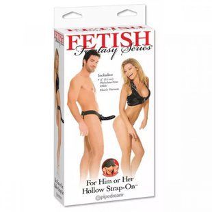 Фаллопротез реалістичний Pipedream Fetish Fantasy Series на трусиках, чорний, 18 х 3.5 см