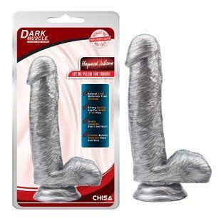 Фаллоимитатор&nbsp;реалистичный Chisa Dark Muscle на присоске, серебристый