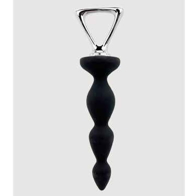 Анальная силиконовая елочка Adrien Lastic Arrow с металлическим держателем, черная