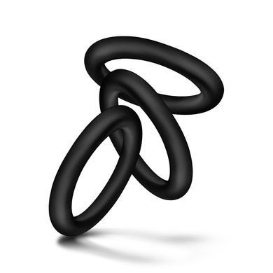 Набір ерекційних кілець Blush Performance VS2 чорного кольору, 3 шт