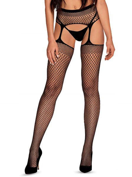 Сексуальные колготки Obsessive Garter stockings S815 XL/XXL