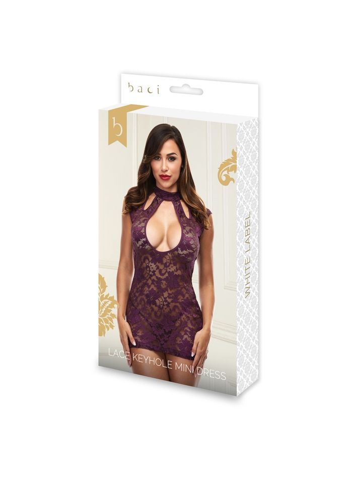 Сукня LACE KEYHOLE MINI DRESS фіолетове, S - M