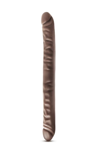 Подвійний фалоімітатор DR SKIN 18inch CHOCOLATE