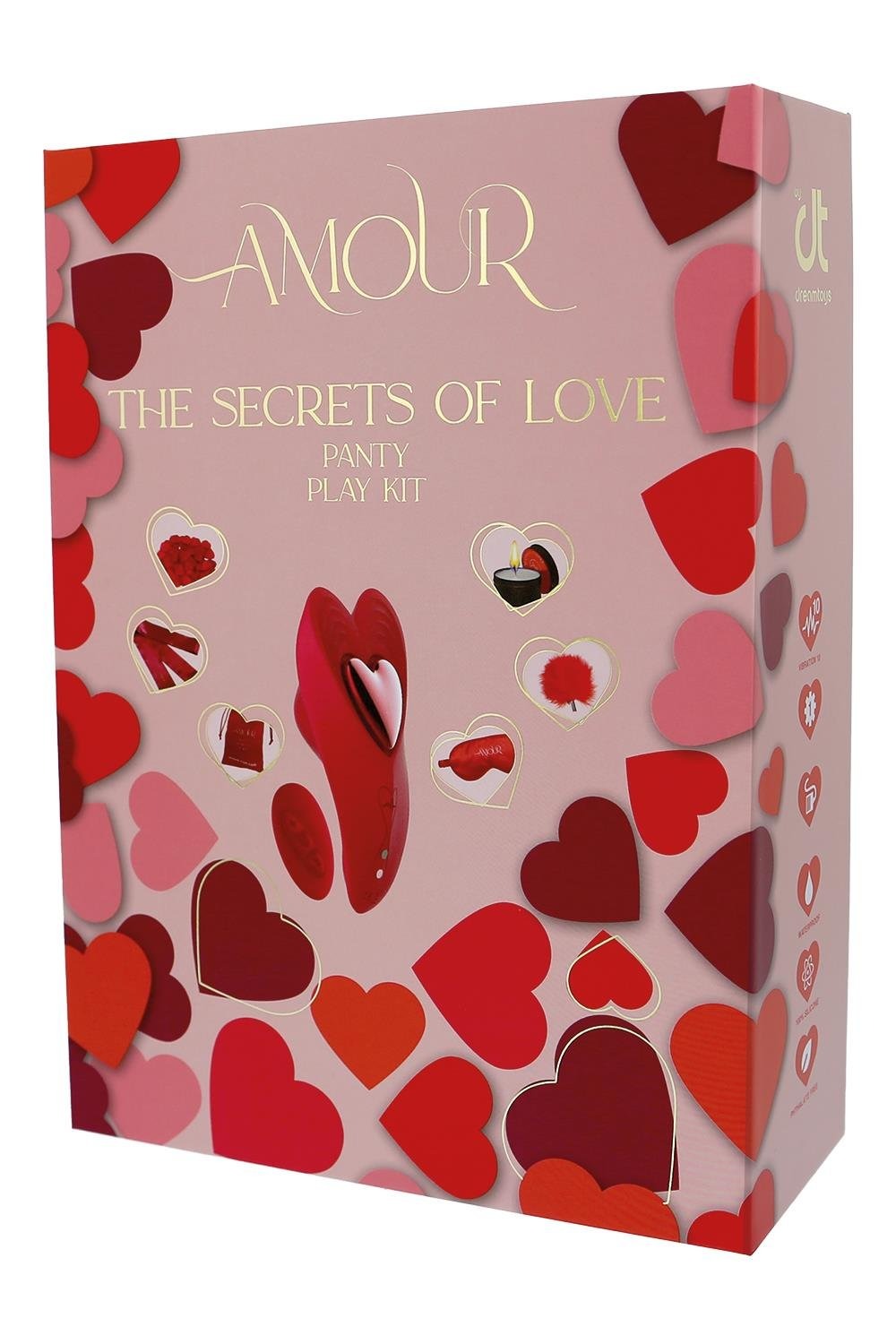 Набір еротичних аксесуарів Dream Toys Amour The Secrets Of Love червоний, 7 шт.