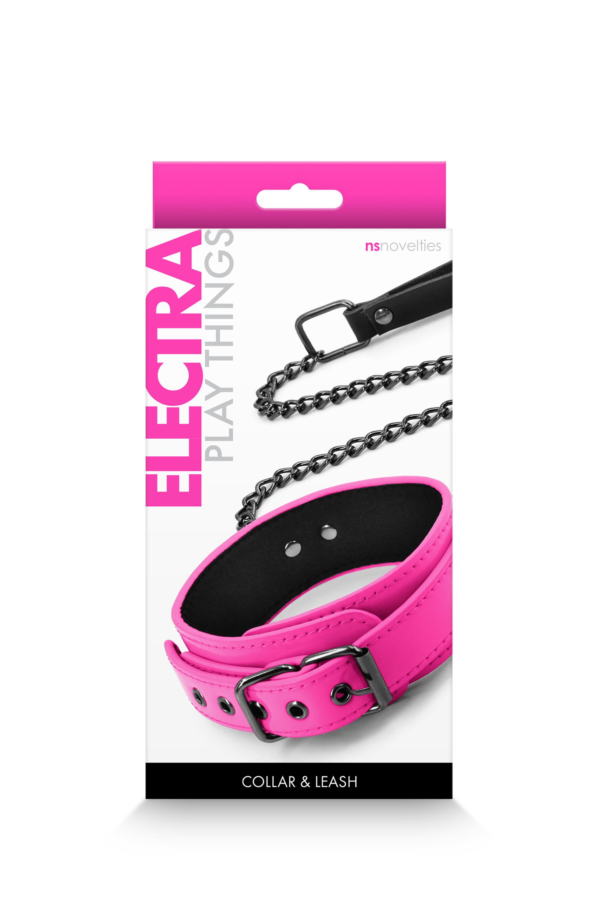 Нашийник з повідцем NS Novelties ELECTRA COLLAR & LEASH PINK