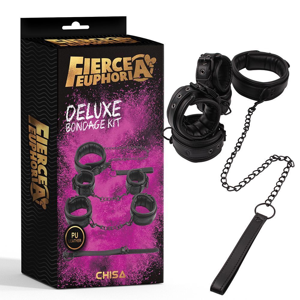 Набір&nbsp;БДСМ&nbsp;5&nbsp;предметів Chisa Fierce&nbsp;Euphoria, чорний