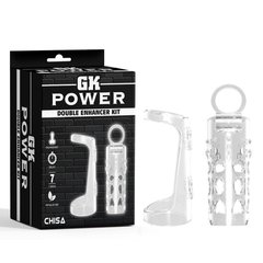 Насадка на пенис Chisa Double Enhancer Kit-Clear-GK Power