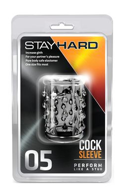 Насадка STAY HARD - COCK SLEEVE 05, CLEAR