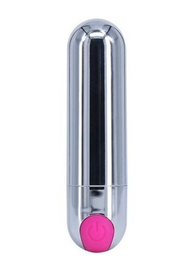 Вібропуля Strong Bullet Vibrator Silver/Pink USB 10 режимів вібрації