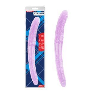 Фаллоимитатор двойной Chisa Hi-Rubber 45 см, фиолетовый
