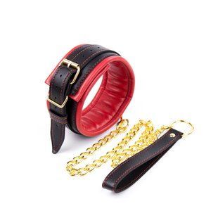 Нашийник з повідцем Collar black/red with leash