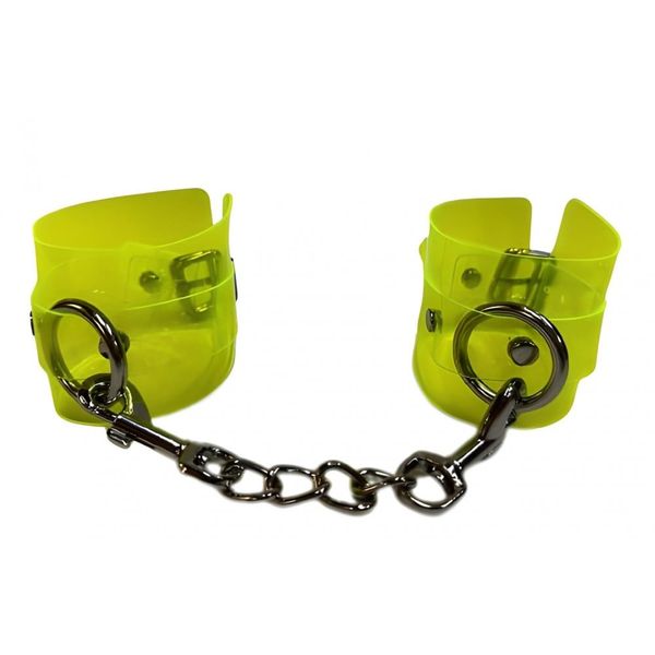 Наручники з ланцюжком, напівпрозорі, DS Fetish Handcuffs