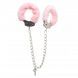 Поножи металлические с мехом DS Fetish Metal, Pink