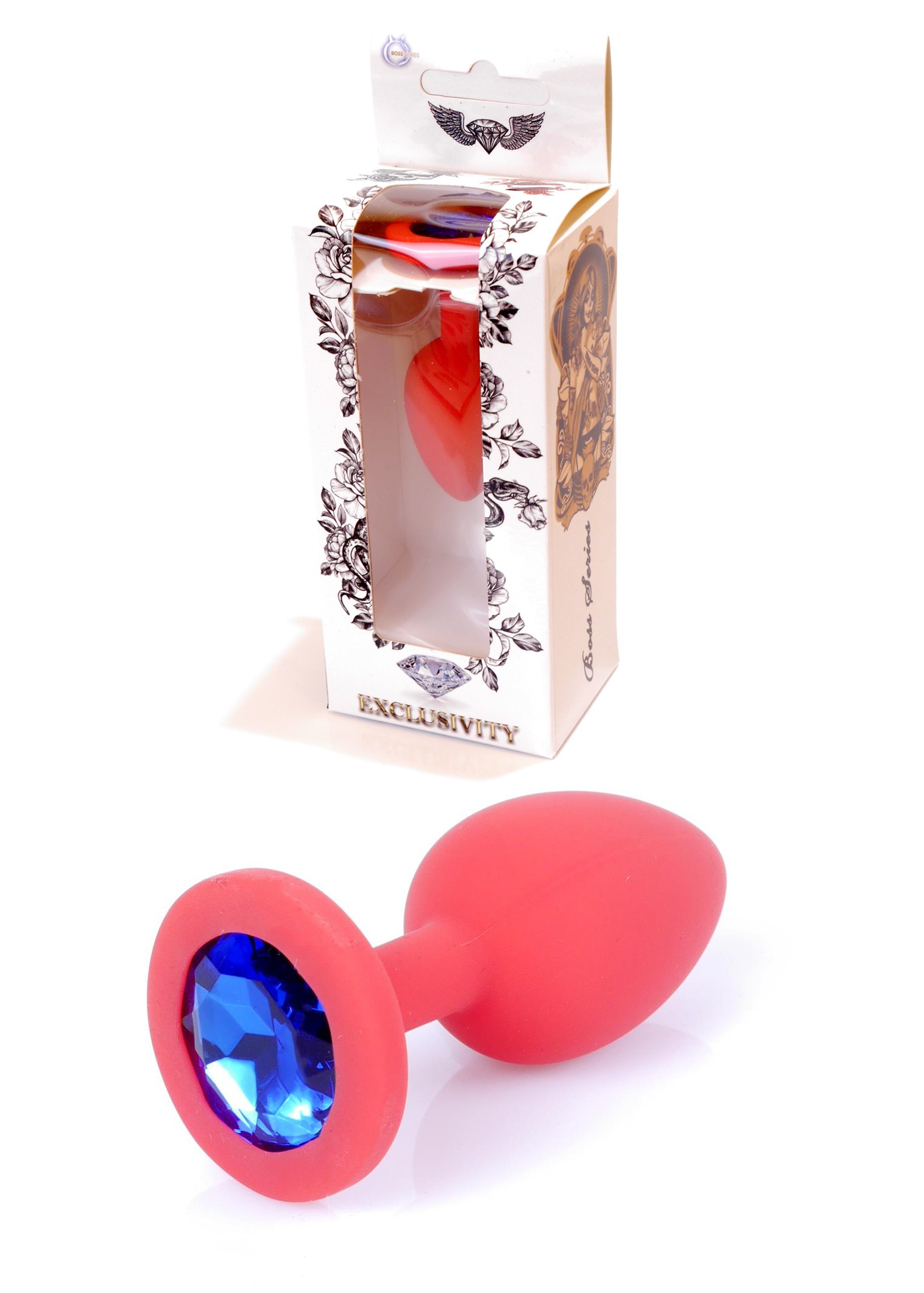 Анальний плаг з синім каменем Jewellery