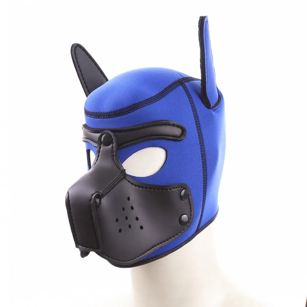 БДСМ маска собаки Be My Master Bondage Puppy Hood Blue