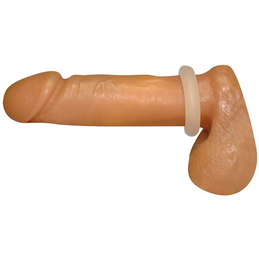 Ерекційне кільце Seven Creations Stretchy Cockring Transparent, біле
