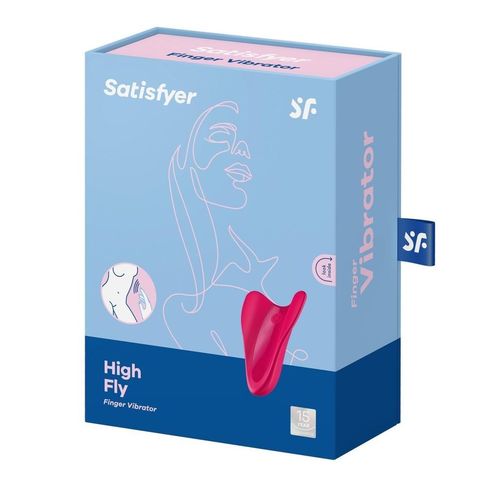 Вібратор ергономічної форми на палець Satisfyer High Fly червоний