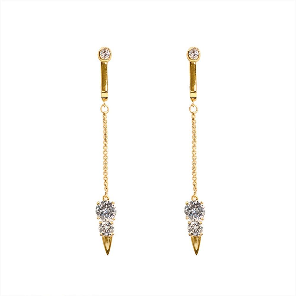 Прикраси для клітора та статевих губ UPKO Non-pierced Jewelry Snowman з гірським кришталем, золотисті