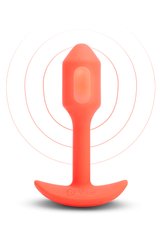 Анальна пробка с вибрацией размер S B-Vibe Vibrating Snug Plug 1, оранжевая