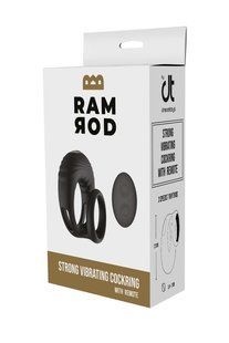 Ерекційне віброкільце Dreamtoys Ramrod з пультом, чорне