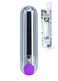 Виброкуля Strong Bullet Vibrator Silver/Purple USB 10 режимов вибрации