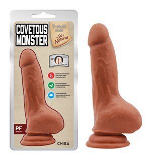 Фаллоимитатор&nbsp;на&nbsp;присоске Chisa T-skin ReaL Monster, бежевый