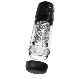 Мастурбатор Blush M For Men Whirlwind Pro с ротацией и всасыванием, прозрачный
