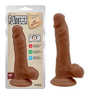 Вибратор реалистик с гибким хребтом Chisa T-skin ReaL FLATTERER из киберкожи
