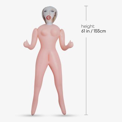 Секс-кукла с 3 отверстиями Crushious CRISTINA The Inflatable Nurse, бежевая, 155 см