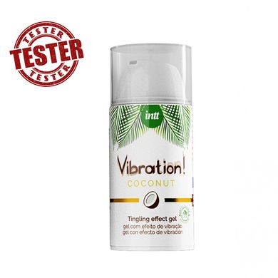 ТЕСТЕР/Рідкий вібратор Intt Vibration Coconut NEW 100% Vegan 15 мл (при покупці 8 од, тест за 1 грн)