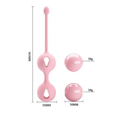 Вагінальні кульки ніжно-рожевого кольору Kegel tighten up2