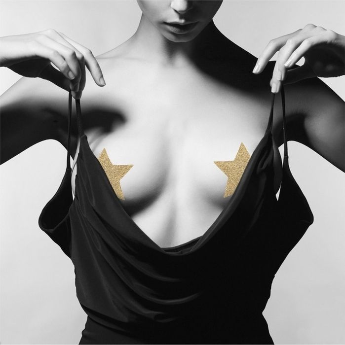 Украшение для грудей Flash Золотая звезда, Bijoux Indiscrets