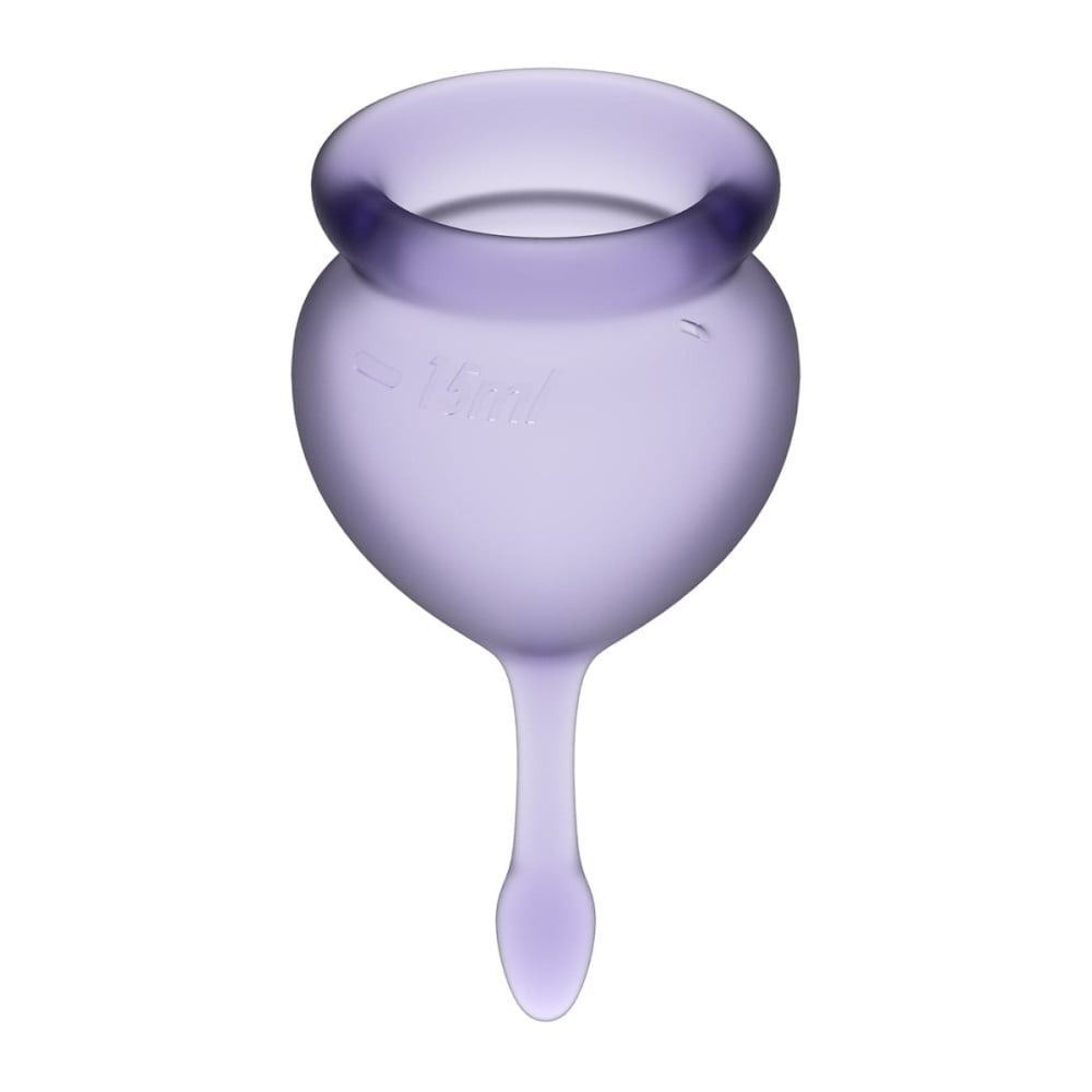 Набір багаторазових менструальних чаш Satisfyer Feel good медичний силікон, 15 мл та 20 мл
