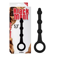 Анальний ланцюжок силікон Chisa Black Mont 13.5 sm чорний