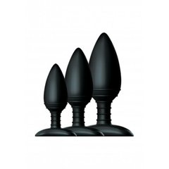Набор анальных пробок Nexus Butt Plug Trio, 3 шт, черный