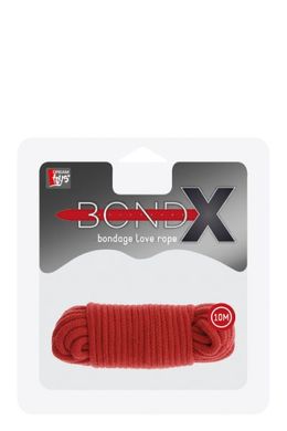 Бондажна мотузка BONDX LOVE ROPE-10M, RED, Червоний