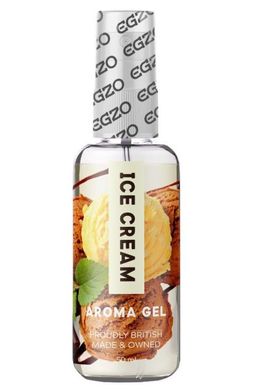 Съедобный гель-лубрикант EGZO AROMA GEL -Ванильное мороженое, 50 мл