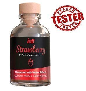 ТЕСТЕР/Массажный гель Intt Strawberry 30 мл (при покупке 10 ед., 1 тестер за 1 грн)